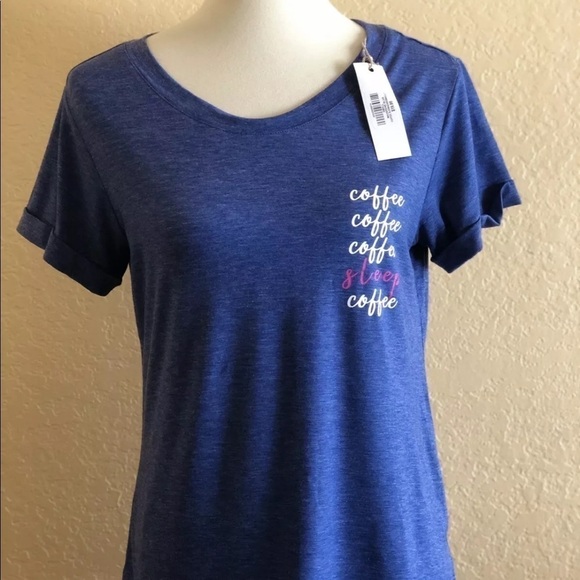 Natural Reflections Mazarene Blue Coffee Sleep Top - Picture 3 of 8